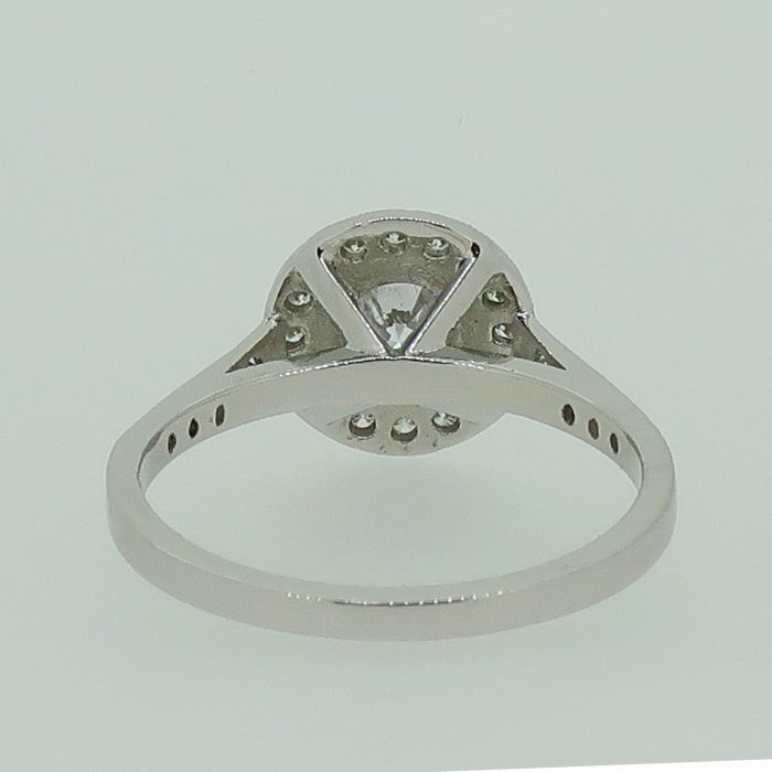 Platinum Diamond Halo Cluster Ring - Image 4