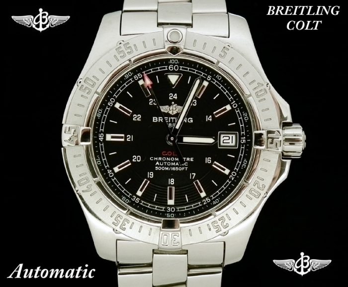 Mens stainless steel Breitling Colt automatic chronometre