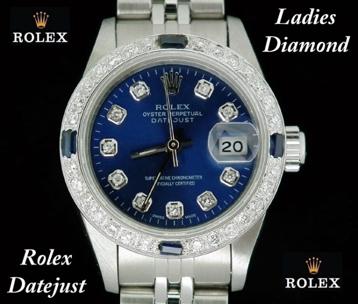 Sapphire & Diamond ladies Rolex Oyster Perpetual Datejust
