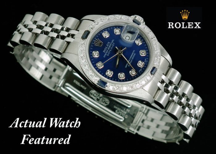 Sapphire & Diamond ladies Rolex Oyster Perpetual Datejust