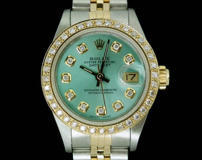 Ladies Ice Blue diamond dial & bezel Rolex Datejust