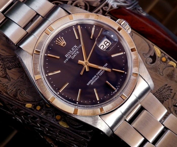 Blue dial steel Rolex Oyster Perpetual Date ref 1501