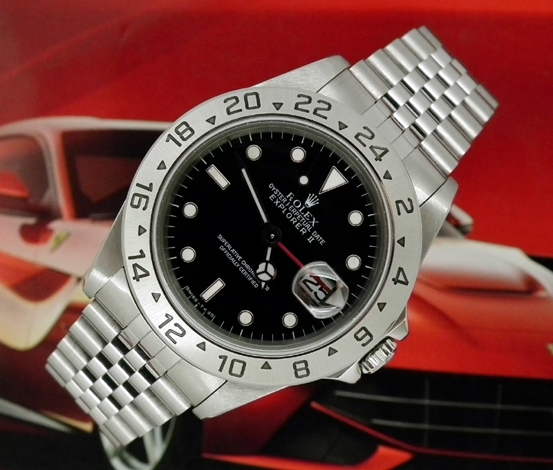 Stainless steel Rolex Explorer II with 