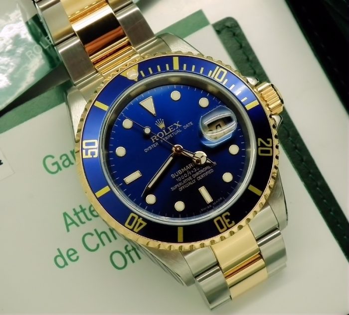 Mint Rolex Submariner Blue Kit 16613 box & papers