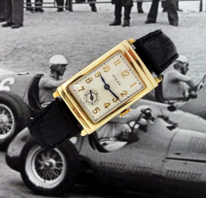 1936 hallmarked stepped case 9ct gold vintage Rolex
