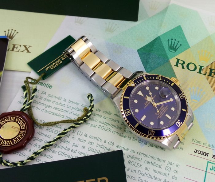 2005 box & papers Blue Kit Rolex Submariner 16613