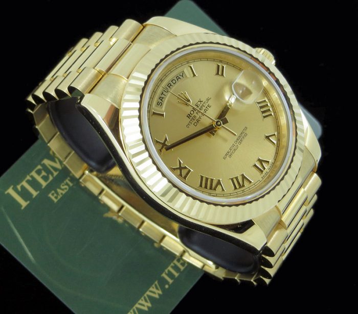 2014 18ct Gold Rolex Day-Date II box & papers