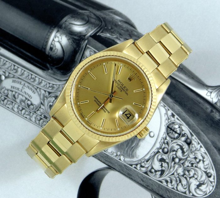 Bargain men's 18ct gold Rolex Oyster Perpetual Date