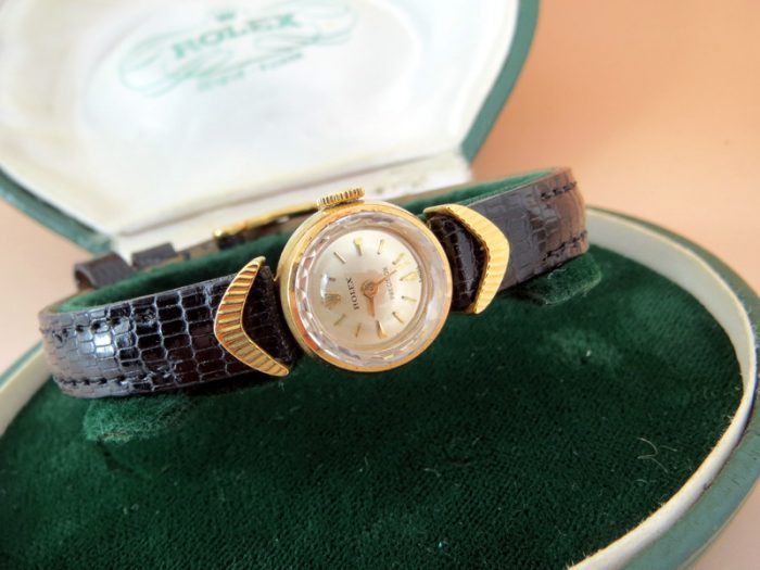 18ct gold vintage ladies Rolex 1950's original box