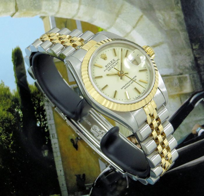Ladies classic 18ct gold & steel Rolex Datejust