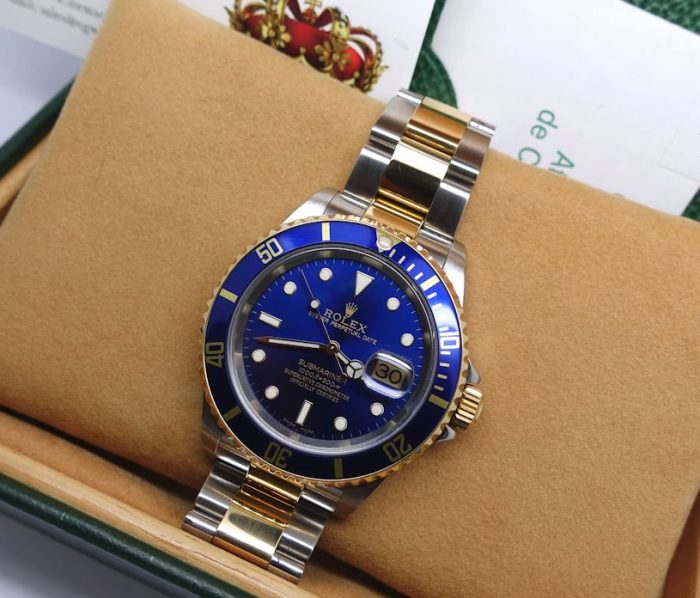 Stainless Steel and 18ct Gold Submariner 'Blue Kit'