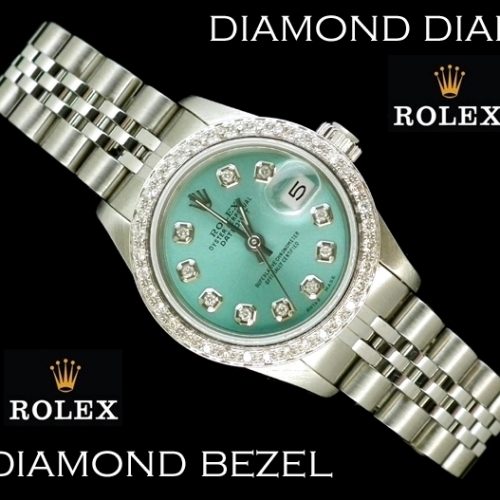 Steel & white gold diamond ladies Rolex Datejust