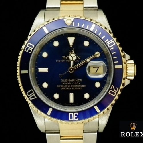 Superb Steel & Gold Rolex Submariner box and papers