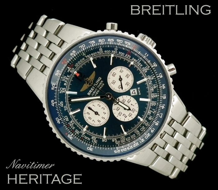 Steel Breitling Heritage Navitimer with box and papers