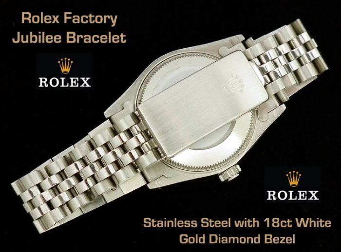 Stainless Steel mid-size diamond Rolex Datejust