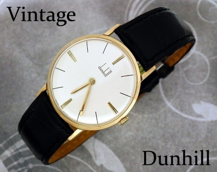 Mint 1963 vintage 9ct gold extra slim classic Dunhill