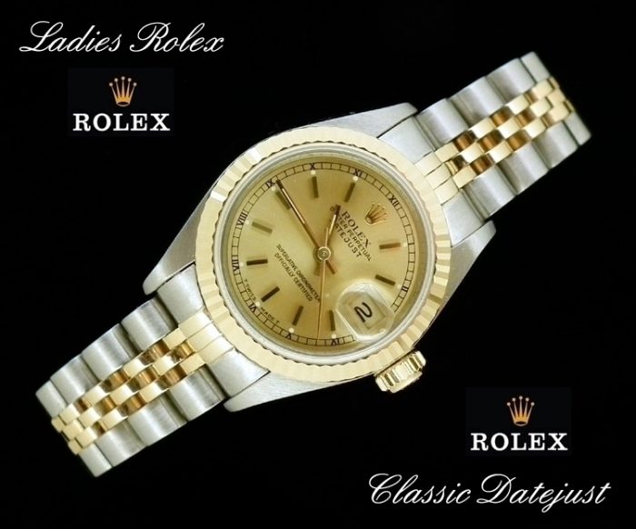Mint classic ladies Steel & 18ct Gold Rolex Datejust
