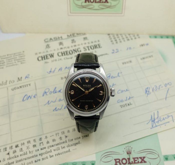 Rare gents Rolex Oyster with honeycomb dial