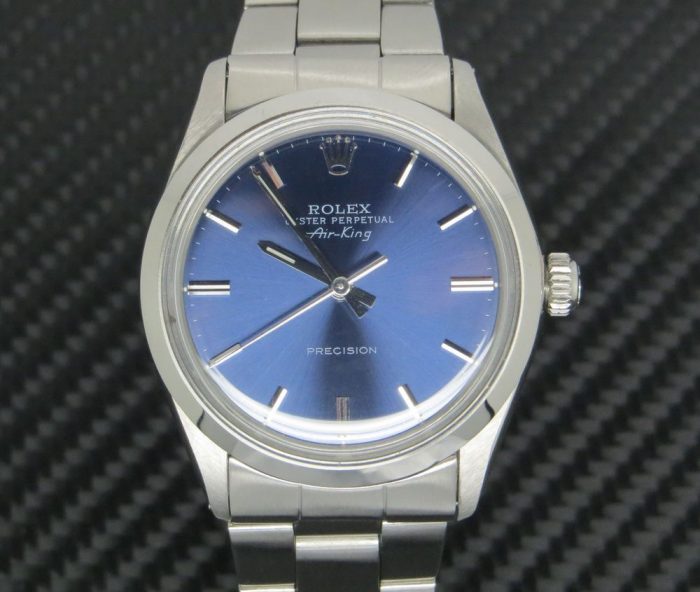 Gents Stainless Steel Rolex Oyster Perpetual Air King With Blue Dial