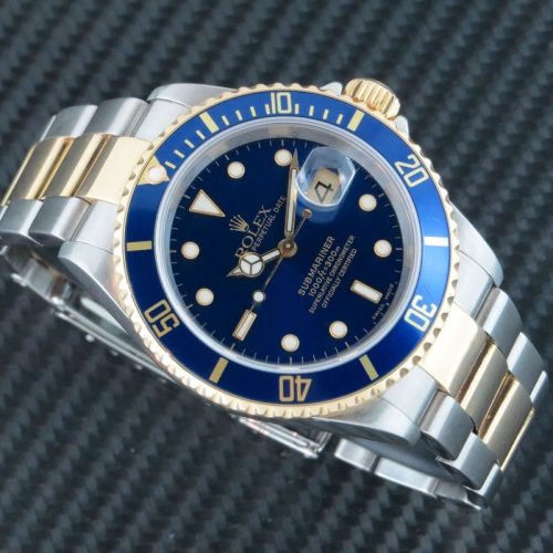 Gents Steel & Gold Rolex Submariner 16613 Blue Kit