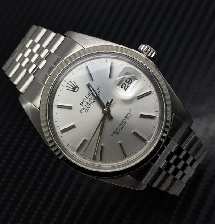 Gents stainless Steel Rolex Datejust With Silver dial