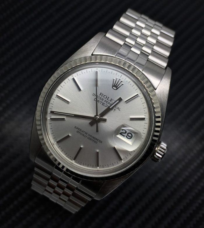 Gents stainless Steel Rolex Datejust With Silver dial