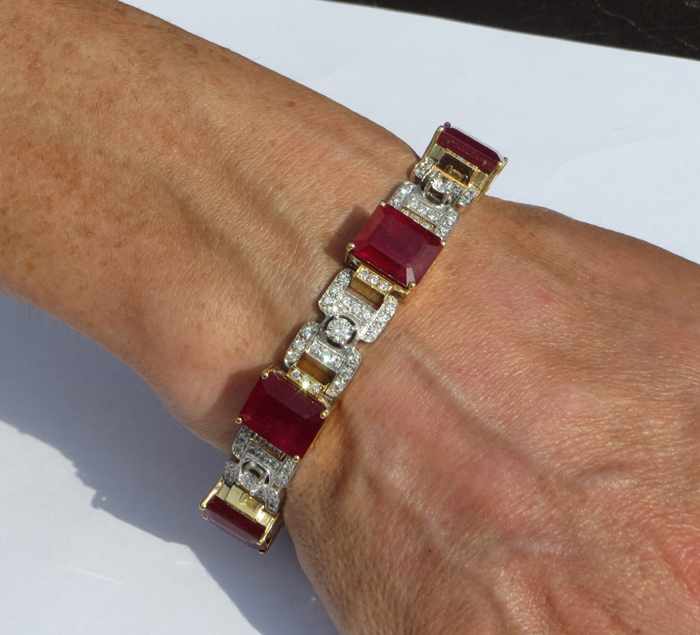 Ruby bead bracelet